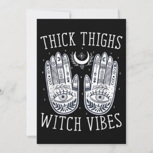 Convite Halloween Thick Thighs Witch Vibes