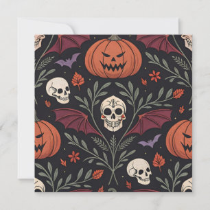 Convite Halloween Vibes Pattern