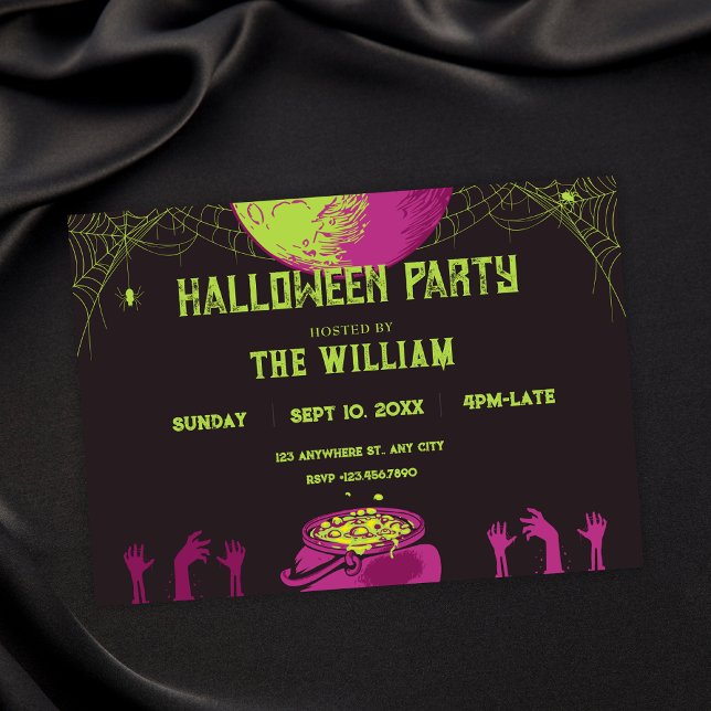 Convite Halloween vintage  (Criador carregado)