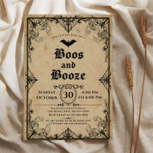 Halloween Vintage Gótico Fantasmas e Bebidas