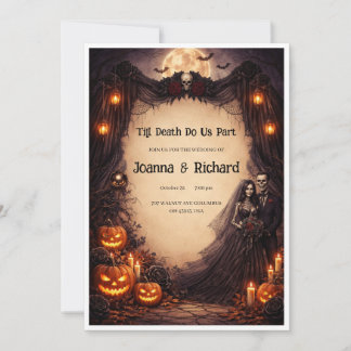 Convite Halloween Wedding inventation.