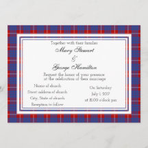 Hamilton Scottish Weding Invitation