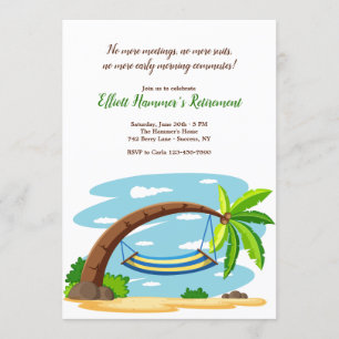 Convite Hammock Sob Partido De Reforma De Árvore De Coco