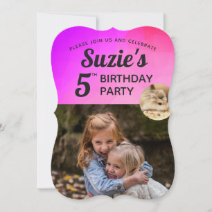 Convite Hammyville - Personalização vibrante de Hamster Bo