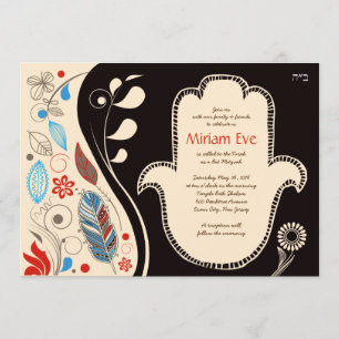 Convite HAMSA HAND Bat Mitzvah