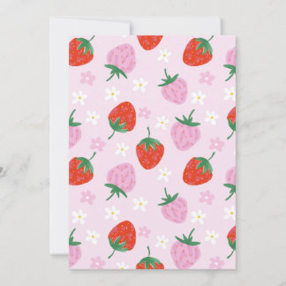 Convite Hand-Drawn Aesthetic Strawberry Seamless Pattern