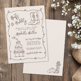 Convite Hand Drawn Country Bridal Shower