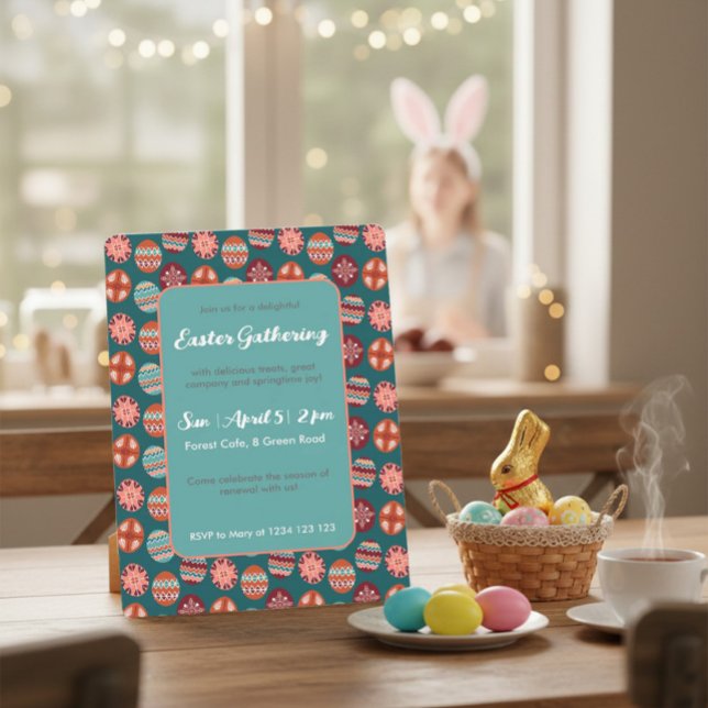 Convite Hand Drawn Easter Brunch Invitation  (Criador carregado)