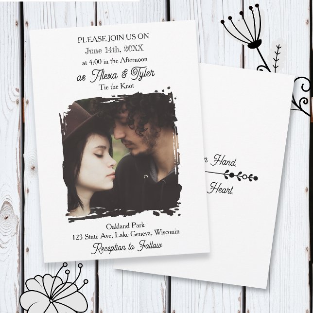 Convite Hand in Hand, Heart to Heart | Photo Wedding (Criador carregado)