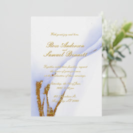 Convite Handmade Alcohol Ink Glitter Wedding Invitation