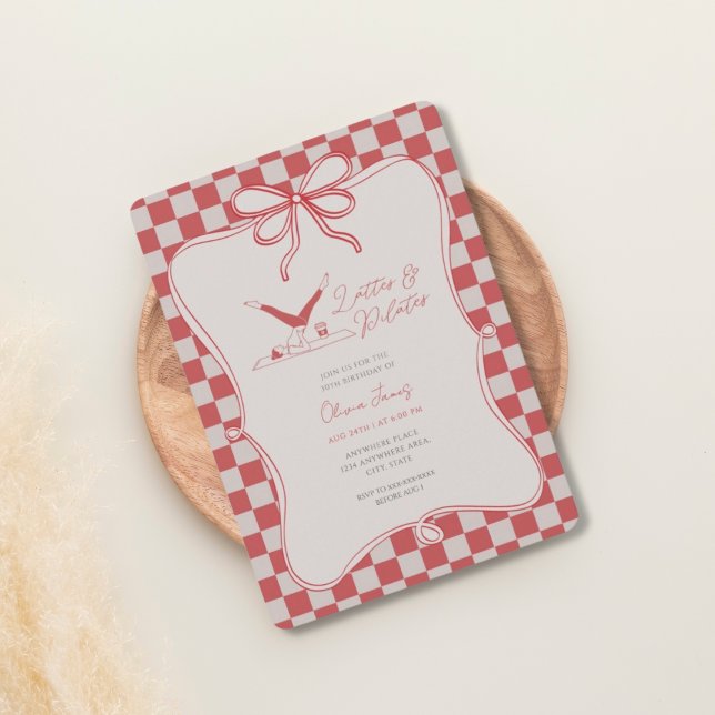 Convite Handmade lattes and pilates bithday (Criador carregado)