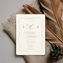 Convite Handmade pilates baby shower