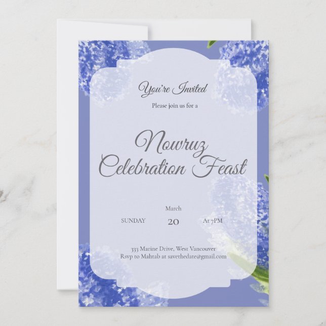 Convite Handpainted Nowruz Greeting Card (Frente)