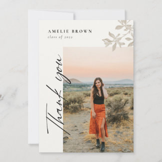 Convite Handwriting Graduation Thank You Card