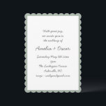 Convite Handwritten Script Whimsy Sage Green Wedding<br><div class="desc">A soft and refined wedding invitation featuring a delicate scalloped border and romantic script typography. Perfect for couples planning a classic or formal celebration with a modern twist. This understated design brings together timeless charm and contemporary simplicity,  making it easy to personalize for your special day.</div>