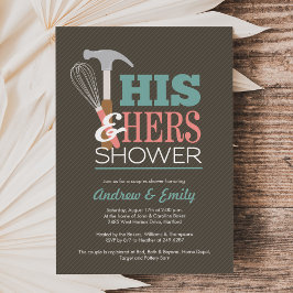 Convite Handy Couple Shower Invitation