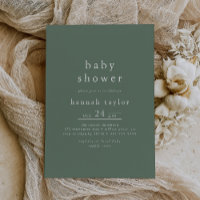 HANNAH Boho Moderno Sage Chá de fraldas Simples Ve