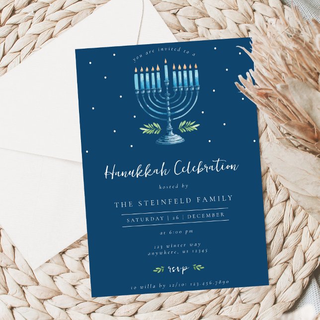 Convite Hanukkah Celebration Invitation (Criador carregado)