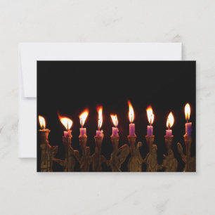 Convite Hanukkah Chanukah Hanukah Menorah Queimando Velas