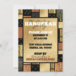 Convite Hanukkah Elegant Montage