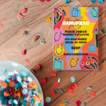 Convite Hanukkah Hanukkah Happy Art<br><div class="desc">Hanukkah Happy Art Invitation Personalize, excluindo texto e substituindo por sua própria mensagem. Escolha seu estilo, cor e tamanho de fonte favoritos. Todos os elementos podem ser editados (rotacionados, movidos, excluídos, redimensionados etc.) Obrigados para parar e comprar. Muito apreciado!! Feliz Hanukkah! Tamanho: 5 x 7" Faça convites e anúncios personalizados...</div>