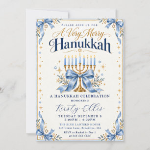 Convite Hanukkah Muito Alegre