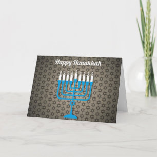 Convite hanukkah negro feliz