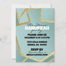 Hanukkah Ouro Dreidels Turquoise