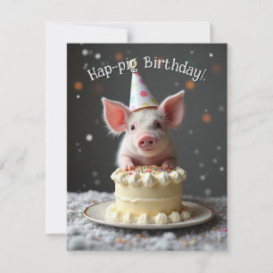Convite Hap porco Birthday