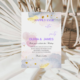 Convite Happily Ever After abstract color Wedding Party