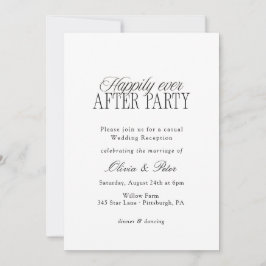 Convite Happily Ever After Party Wedding Reception