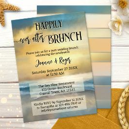Convite Happily Ever After Wedding Beach Brunch