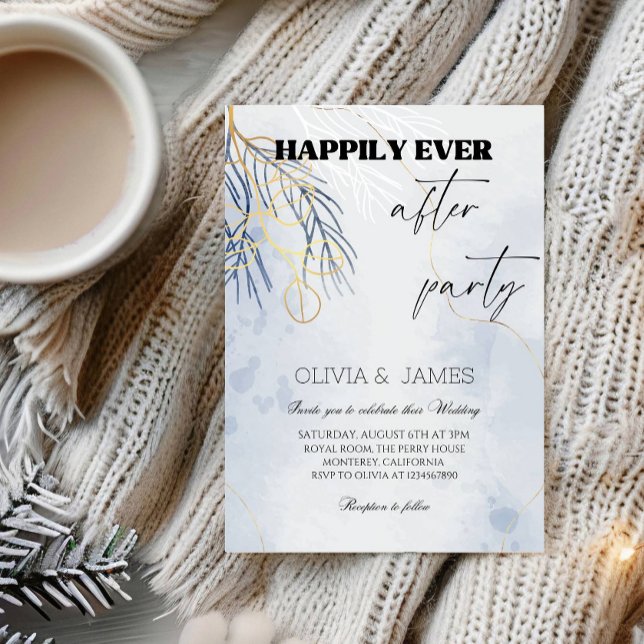 Convite Happily Ever After Winter Wedding - Snowy Romance  (Criador carregado)