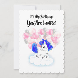 Convite Happiness magic unicorn