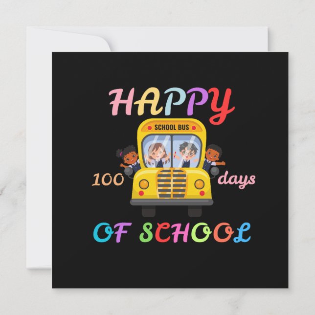 CONVITE HAPPY 100 DAYS OF SCHOOL, BACK TO SCHOOL (Verso)