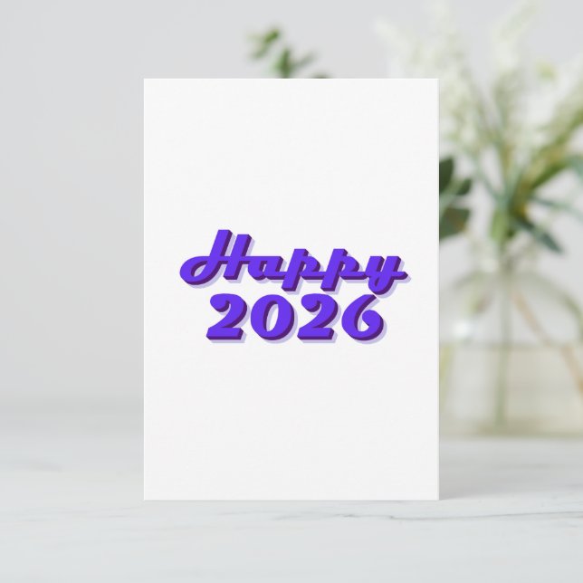 Convite Happy 2026 (Em pé/Frente)