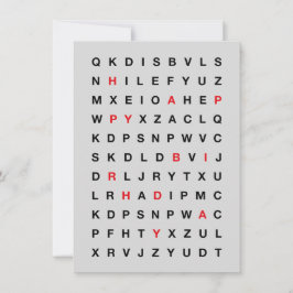 Convite Happy Birthday Printable Card – Minimal Design