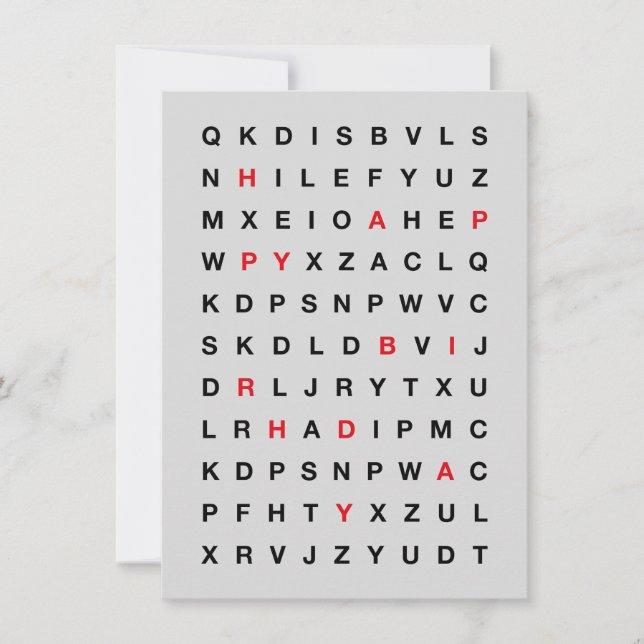 Convite Happy Birthday Printable Card – Minimal Design (Frente)