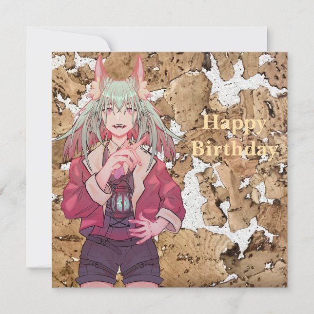 Convite Happy birthday VTuber (Frente)