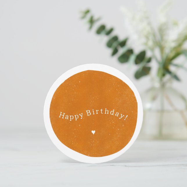 Convite Happy Birthday Yellow Card (Em pé/Frente)