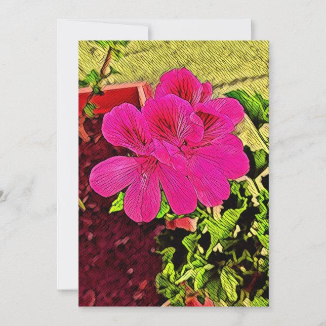 Convite Happy blooming flower (Frente)