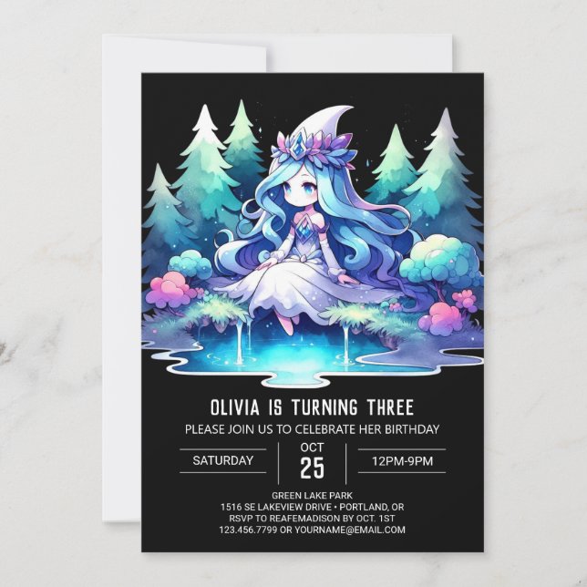 Convite Happy Boho Princess Birthday (Frente)