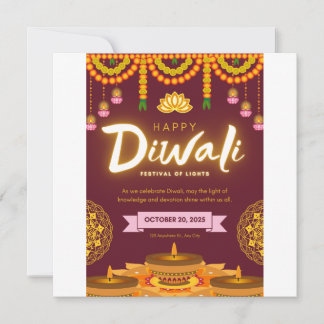Convite Happy Diwali the festival of light