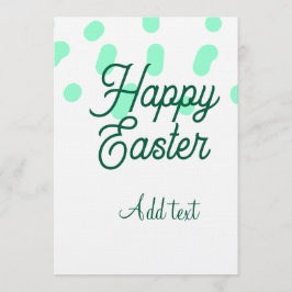 Convite Happy Easter green eggs pastel name date simple