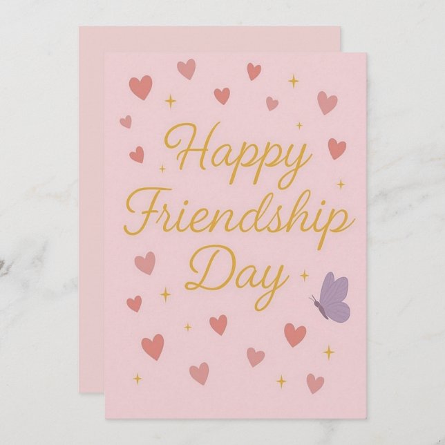 Convite Happy Friendship Day Party Invitation (Frente/Verso)