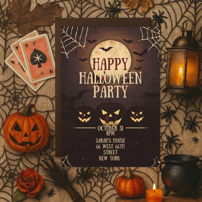 Convite Happy Halloween Party (Criador carregado)