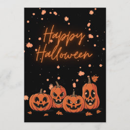Convite Happy Halloween Postcard
