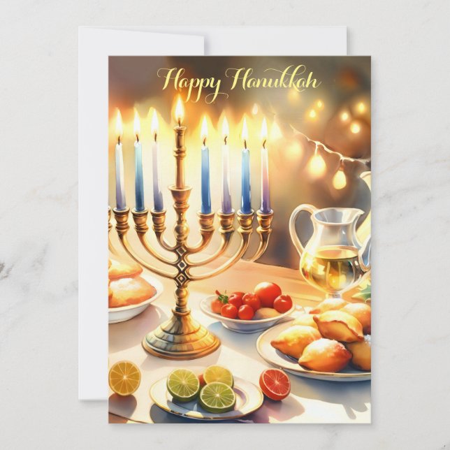Convite Happy Hanukkah (Frente)