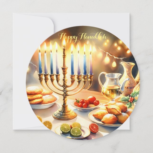 Convite Happy Hanukkah (Frente)