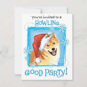 Convite Happy Howlidays Shiba Inu